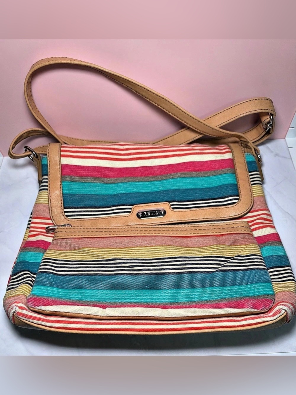 🤎 Relic Multicolor Striped Crossbody Bag